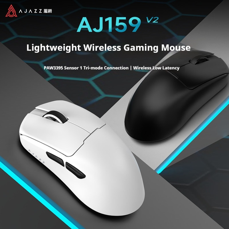 Esports Gaming Mouse Wireless - Ajazz Aj159V2 Gaming Mouse Paw3395 Tri