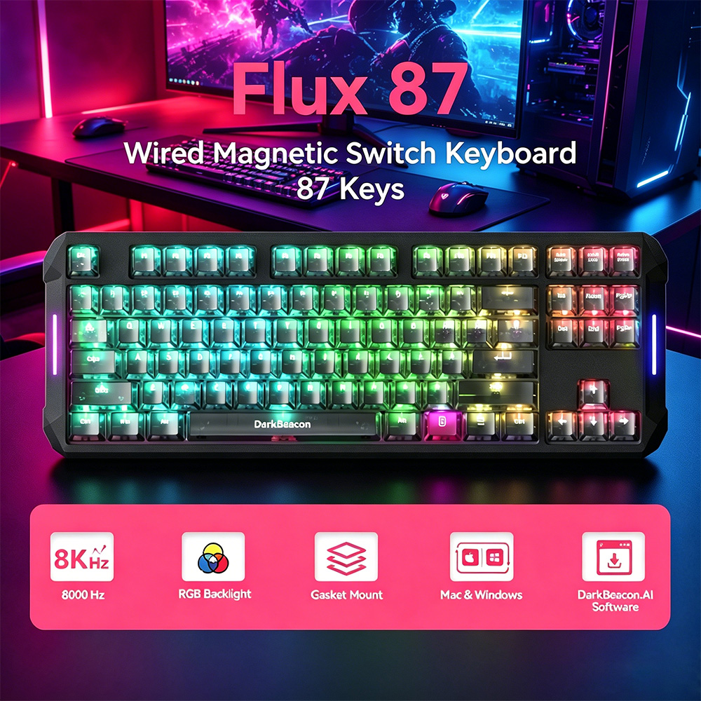 DarkBeacon Flux 87 Hall Effect - Esports Gaming Photo review and price