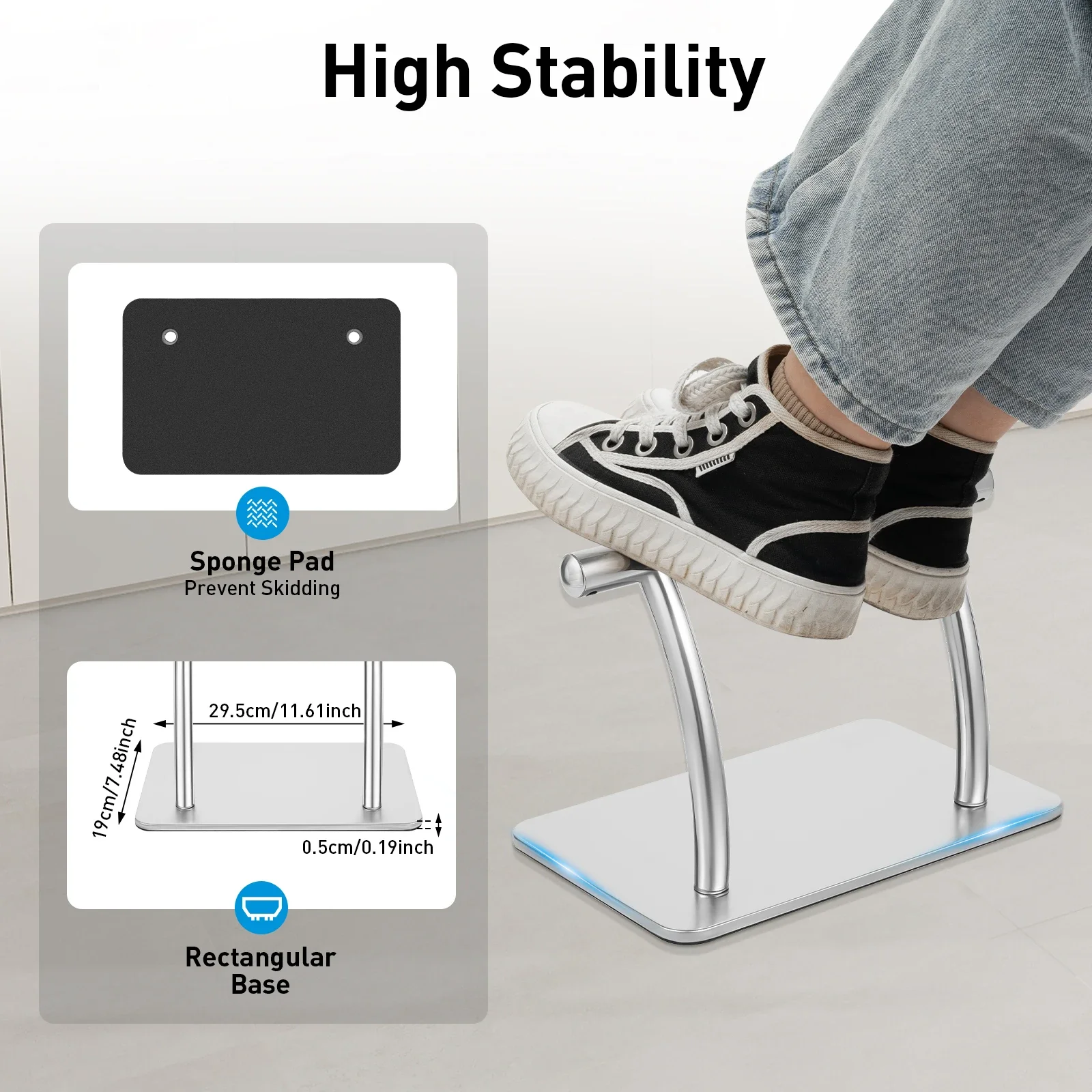Stainless Steel Foot Rest for  - Footrest Under Desk review and price