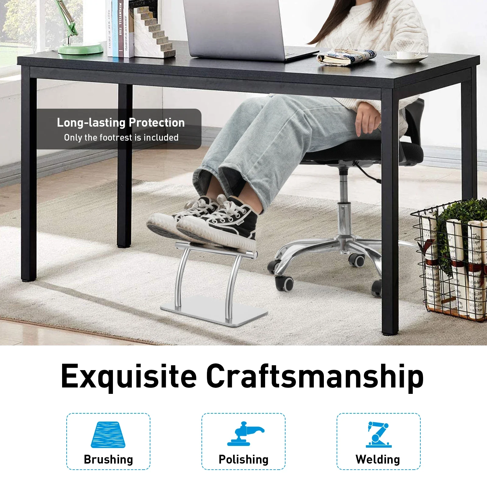 Stainless Steel Foot Rest for  - Footrest Under Desk review and price